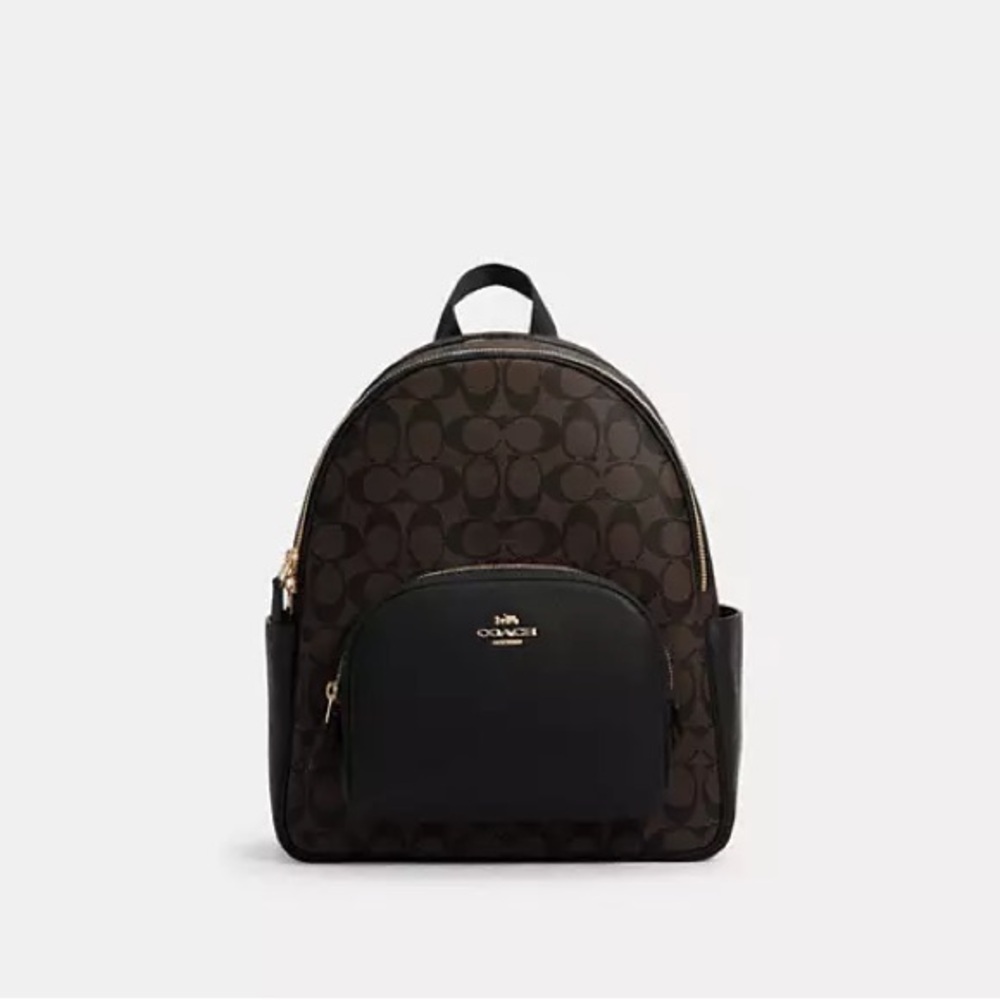 Coach Court Backpack In Signature Canvas